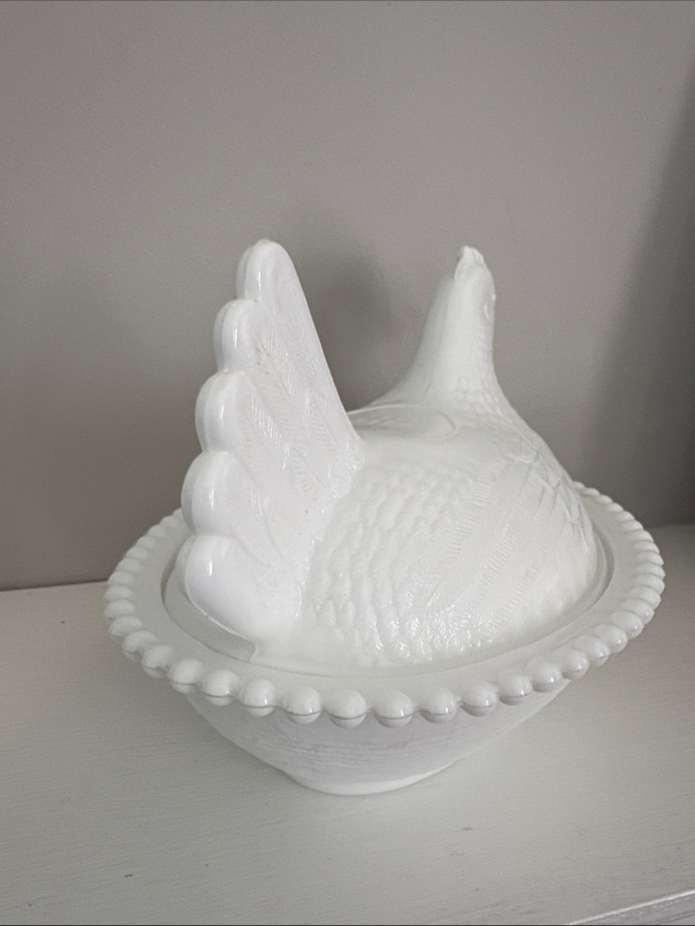 Indiana Glass HEN ON A NEST -White Milkglass - Picture 5 of 12